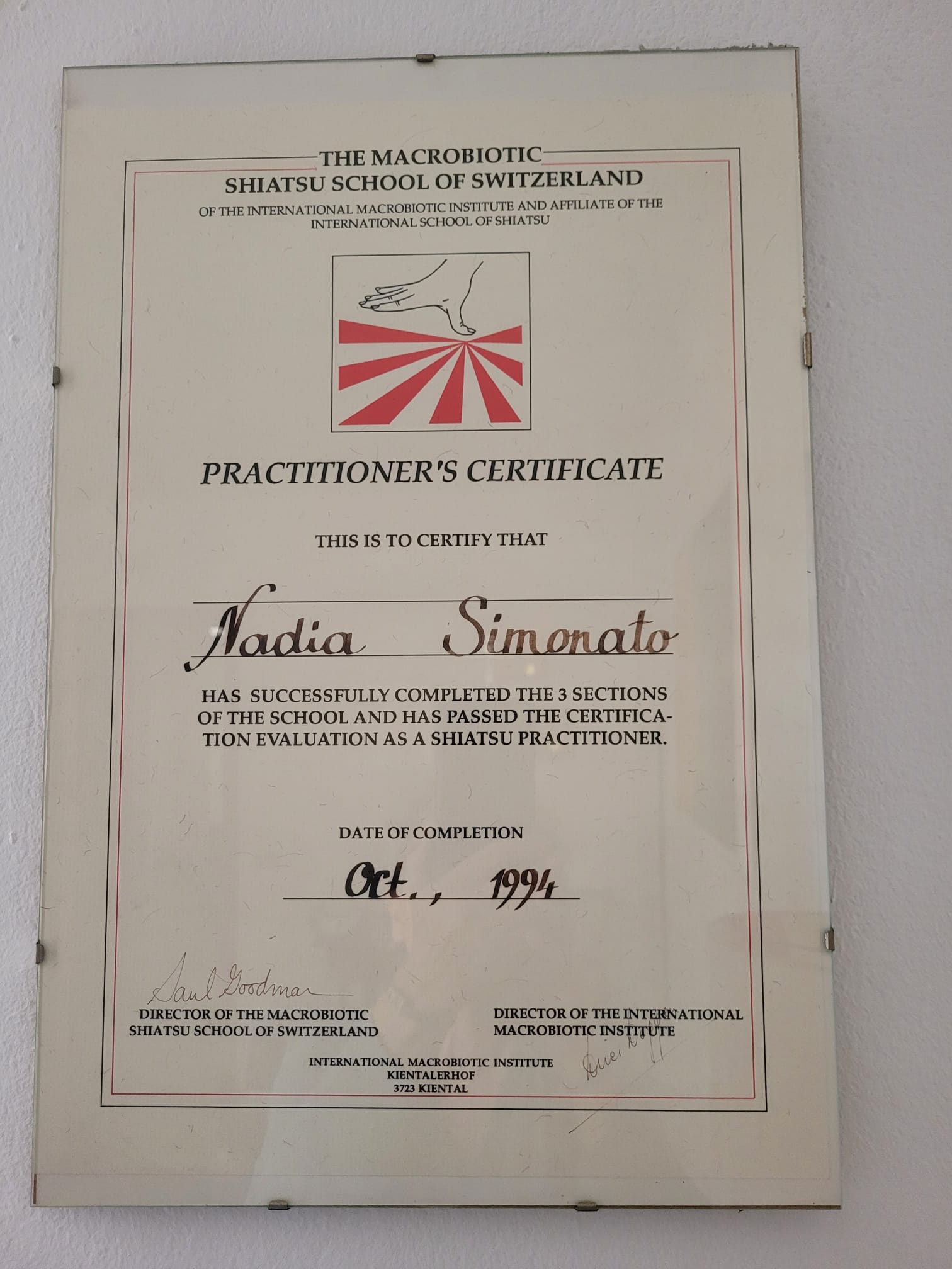 Ottobre 1994 – 2024  …Trent’anni di SHIATSU